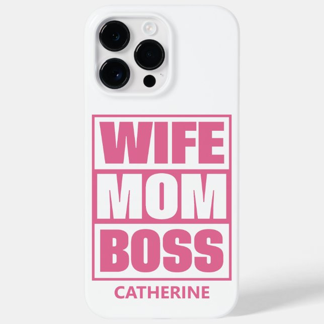 Individuelle Name Ehefrau - Mama - Boss Case-Mate iPhone Hülle (Rückseite)