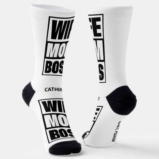 Individuelle Name Ehefrau - Mama - Boss Socken (Gewinkelt)