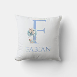 Individuelle Name Eins mit Ballons Kissen