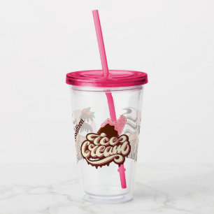 Individuelle Name Eis Cream Lover Acryltrinkbecher