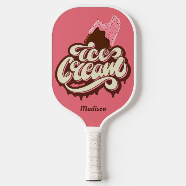 Individuelle Name Eiscreme Pickleball Schläger (Vorderseite)