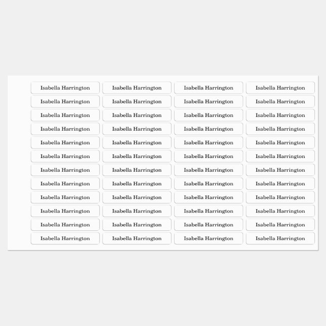 Individuelle Name-Eisenbezug Etiketten (Blatt)