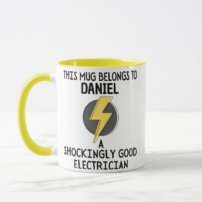 individuelle Name Elektrische Geschenk Funny Elect Tasse (Links)