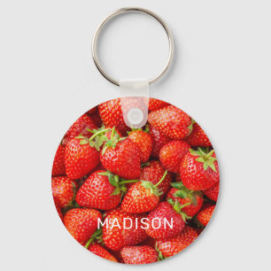 Individuelle Name Erdbeeren Schlüsselanhänger