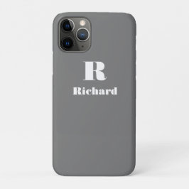 Individuelle Name Erstfarbig grau iPhone 16 Hülle