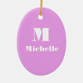 Individuelle Name Erstfarbige Vollfarbe Keramik Ornament