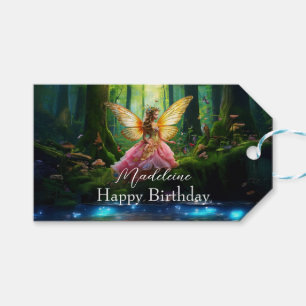 Individuelle Name Fairy Woodland Forest Happy Birt Geschenkanhänger