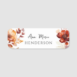 Individuelle Name Fall Wildblume Namensschild
