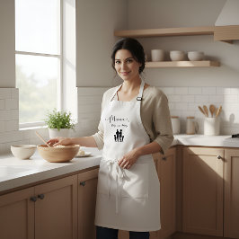 Individuelle Name Familie Silhouette Geschenk für  Schürze