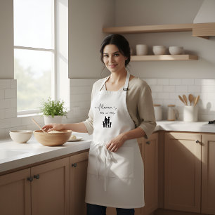 Individuelle Name Familie Silhouette Geschenk für  Schürze
