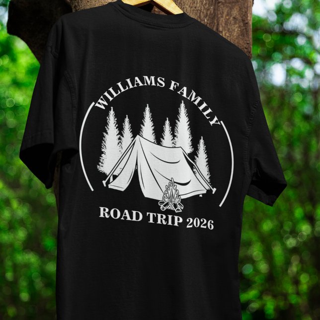 individuelle Name Familienurlaub Berg Road Trip T-Shirt (Von Creator hochgeladen)