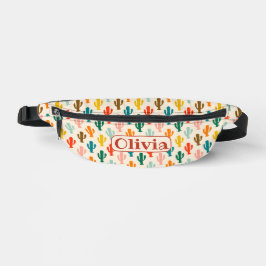 Individuelle Name Fanny Pack mit farbenfrohen Kakt Bauchtasche