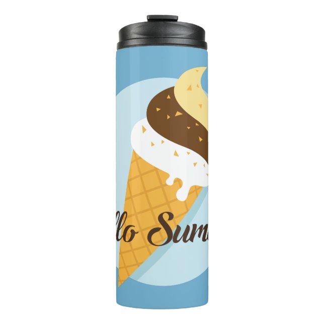 Individuelle Name & Farbe Eiscreme Thermosbecher (Vorderseite)