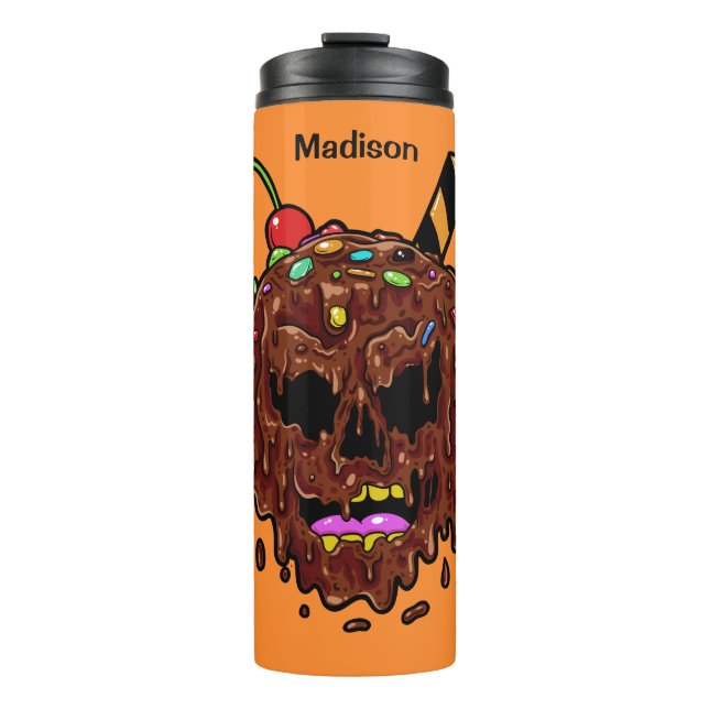 Individuelle Name & Farbe Ice Creme Möwe Thermosbecher (Vorderseite)