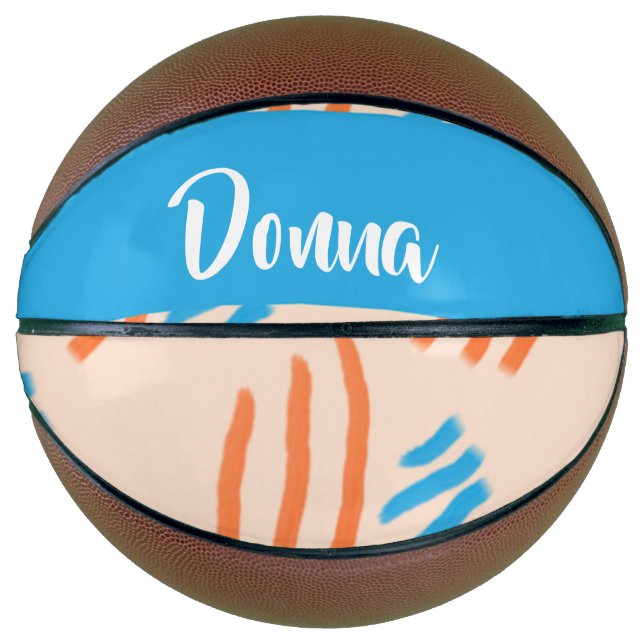 Individuelle Name Farbe Striche gemustert Basketball (Vorderseite)