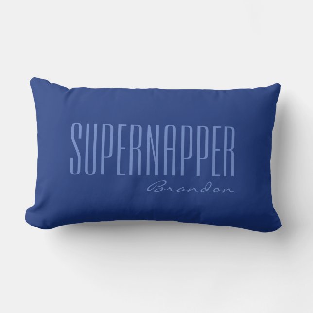 Individuelle Name & Farbe SUPERNAPPER Kissen (Vorderseite)