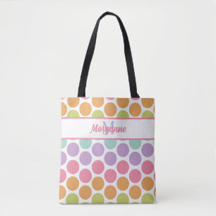 Individuelle Name farbenfrohe Pastell Dot Muster