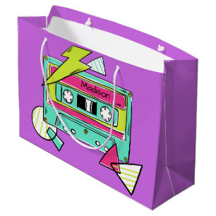 Individuelle Name & Farbkiste Geschenktasche Große Geschenktüte