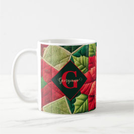 Individuelle Name Festivals Blumenpatchwork Poinse Kaffeetasse