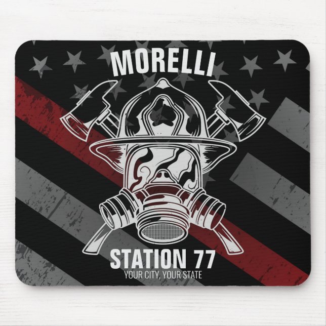 Individuelle Name Feuerwehrfeuerwehr Mousepad (Vorne)