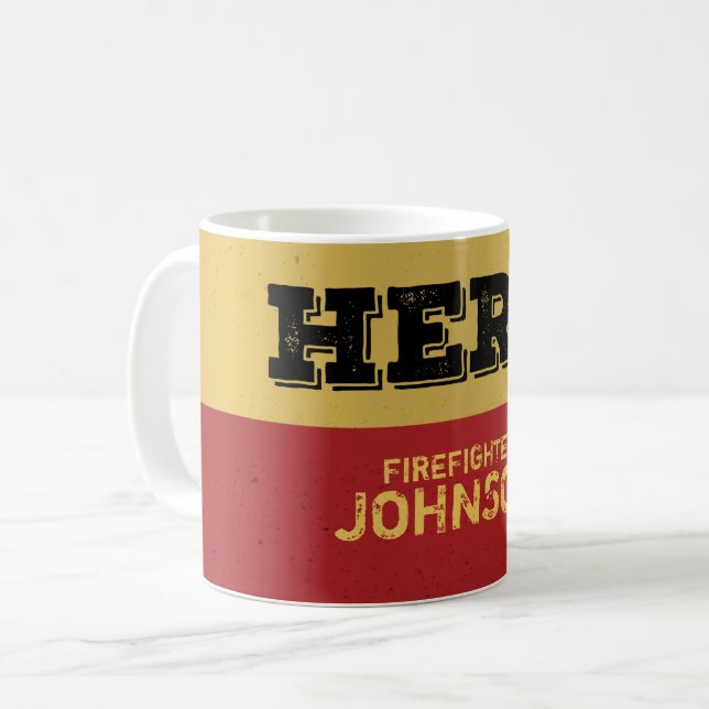 Individuelle Name, Feuerwehrheldin Tasse (Vorderseite Links)