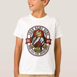 Individuelle NAME Feuerwehrhelm-Maske Feuerrettung T-Shirt