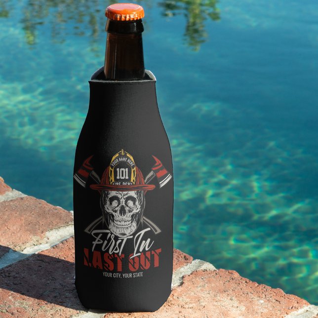 Individuelle Name Feuerwehrmann als Erster letzter Flaschenkühler (Von Creator hochgeladen)