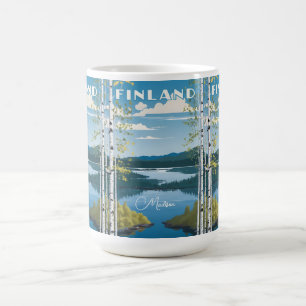 Individuelle Name Finnland - Naturdarstellung Kaffeetasse