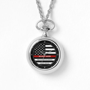 Individuelle Name FireFighter Thin Red Line Feuerw Armbanduhr