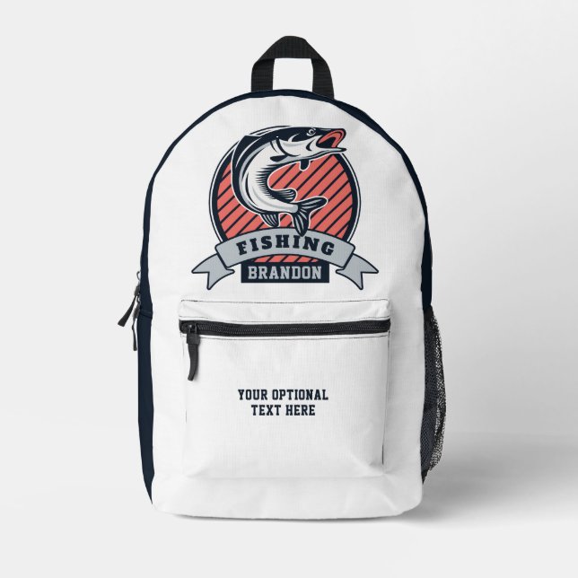 Individuelle Name FISCHEREI Bedruckter Rucksack (Vorderseite)