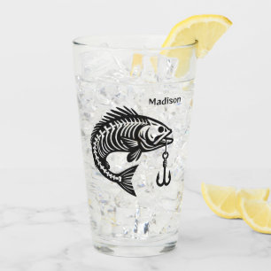 Individuelle Name Fish Glas