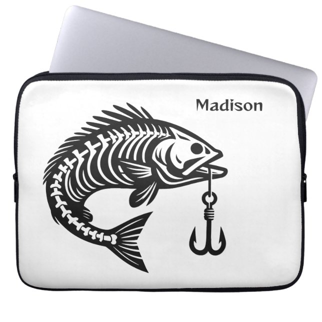 Individuelle Name Fish Laptopschutzhülle (Vorderseite)