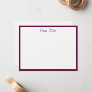 Individuelle Name-Flachnotizkarte Mitteilungskarte