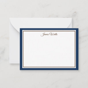 Individuelle Name-Flachnotizkarte Mitteilungskarte