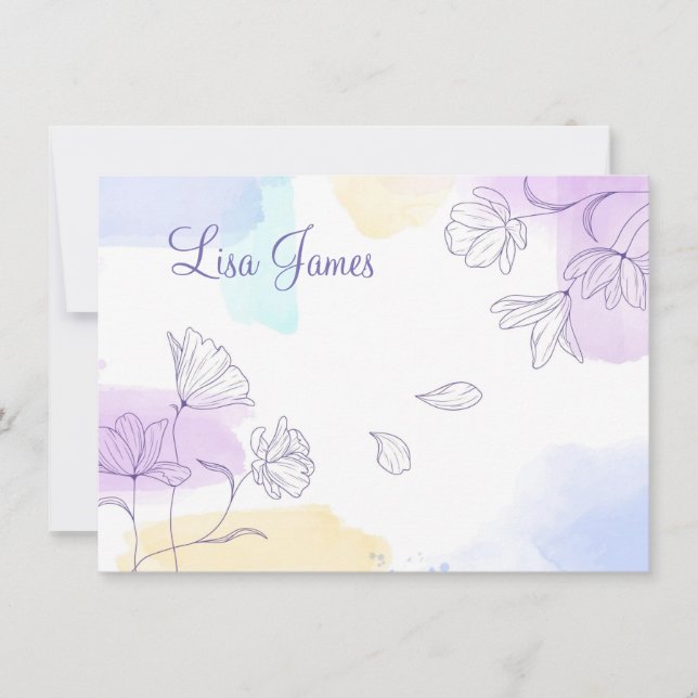 Individuelle Name-Flachnotizkarte Mitteilungskarte (Vorderseite)