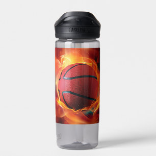 Individuelle Name Flaming Basketball Trinkflasche