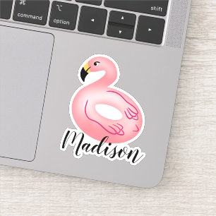 Individuelle Name Flamingo Pool Float Aufkleber