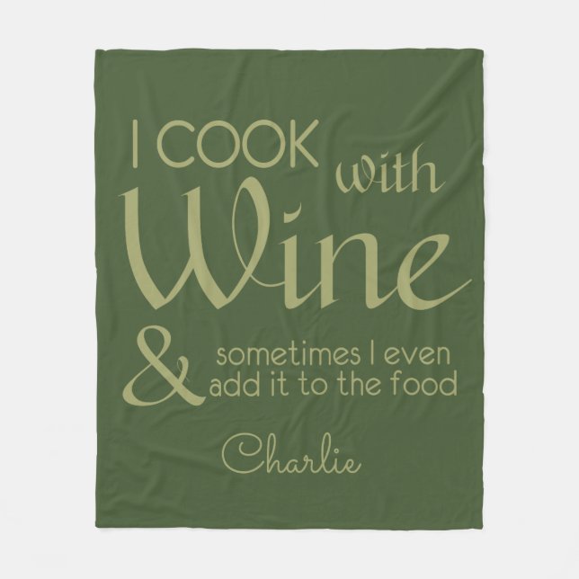 Individuelle Name-Fleece-Decke für Wein Fleecedecke (Vorderseite)