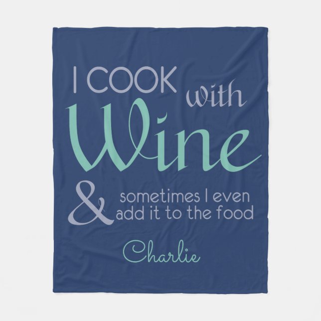 Individuelle Name-Fleece-Decke für Wein Fleecedecke (Vorderseite)