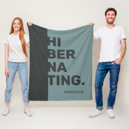 Individuelle Name-Fleecedecke "Hibernating" Fleecedecke