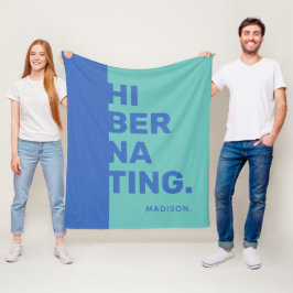 Individuelle Name-Fleecedecke "Hibernating" Fleecedecke