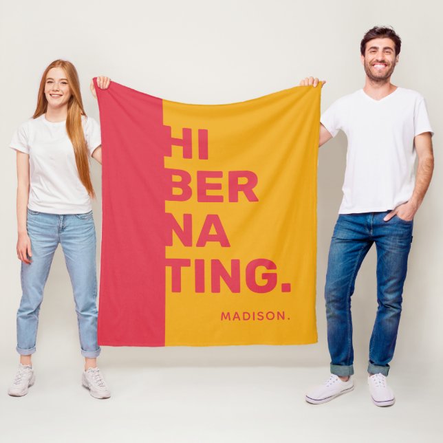 Individuelle Name-Fleecedecke "Hibernating" Fleecedecke (Beispiel)