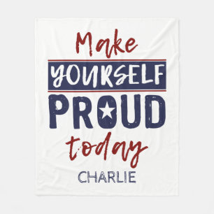 individuelle Name-Fleecedecke "Make Yourself Proud Fleecedecke