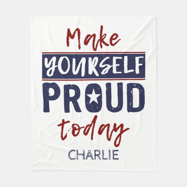 individuelle Name-Fleecedecke "Make Yourself Proud Fleecedecke (Vorderseite)