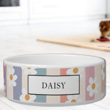 Individuelle Name Floral Pastell Streifen Pet