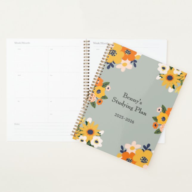 Individuelle Name Floral Planer (Anzeige)