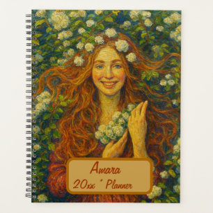 Individuelle Name Floral Planner Planer
