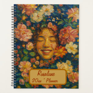 Individuelle Name Floral Planner Planer