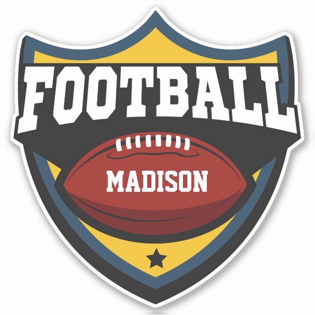 Individuelle Name Football-Logo Aufkleber (Vorderseite)