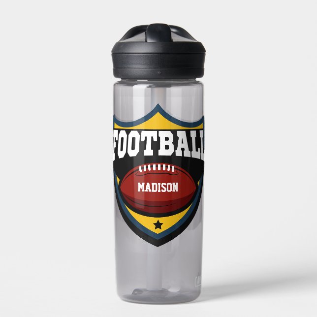 Individuelle Name Football-Logo Trinkflasche (Vorderseite)